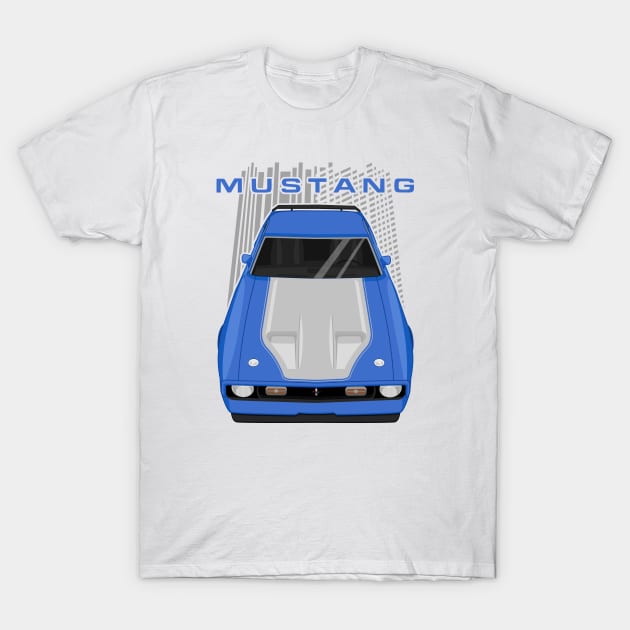 Mustang Mach 1 1971 to 1972 - Blue T-Shirt by V8social